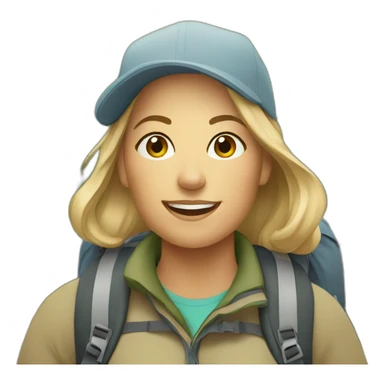 Hiking Maine woman sticker