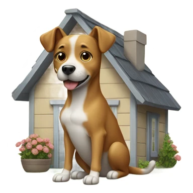 Dog with house sticker