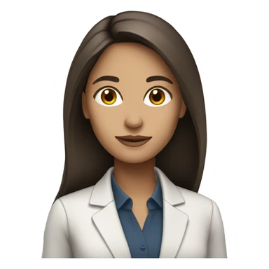 woman business analyst brunette with long hair  sticker