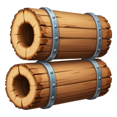 two log emojis, stacked on top of each other, one hanging over the side, with subtle sparkles in the background sticker