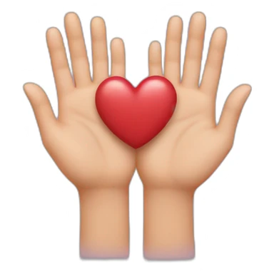 heart made with two hands  sticker