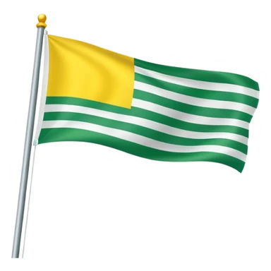 Flag with 2 color, green on top and yellow at bottom  sticker