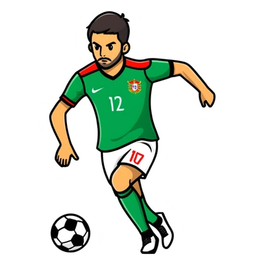 Rafa Silva, Portuguese footballer in action sticker