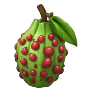 A grenade fruit sticker