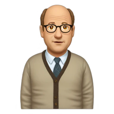 george costanza with cardigan sticker