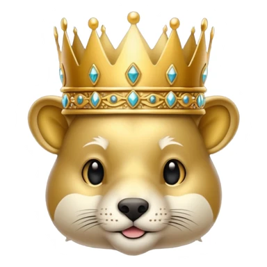 animal avec couronne sticker