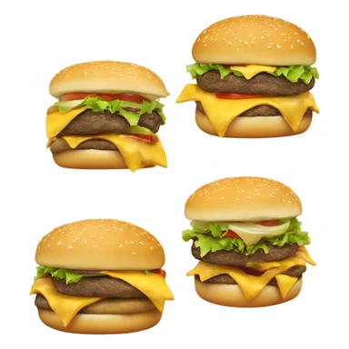 A living cheeseburger eating a cheeseburger  sticker