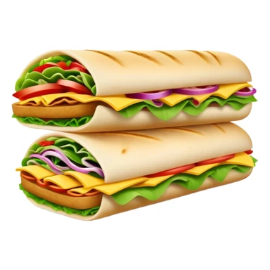 Subway sandwich in a wrap sticker