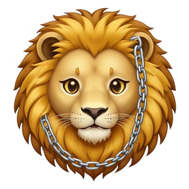 Lion with a chain sticker