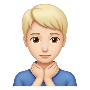 person with hands around neck  sticker