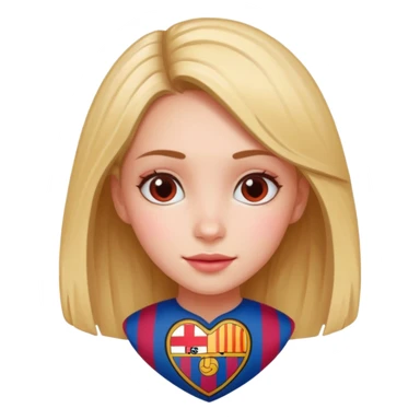 Girl with barcelona logo heart sticker