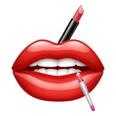 lip gloss emoji that says rhode  sticker
