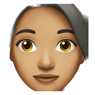 Latino woman brown eyes black hair sticker