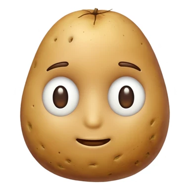 plain potato without eyes and mouth sticker