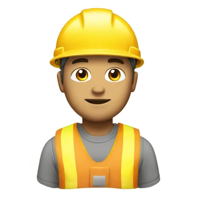 A braver man, white skin, with a construction hat yellow sticker