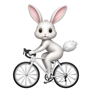 Bunny riding road bike  sticker