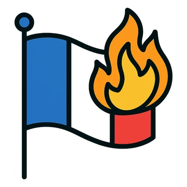 burning-flag-france sticker