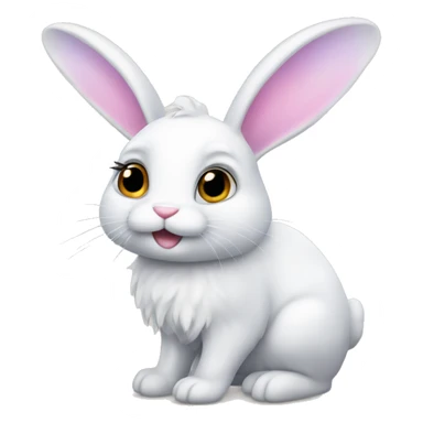 Bunny with fairy wings sticker