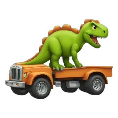 dinosaur shaped like a truck sticker