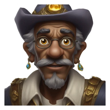 Warcraft gem collector in Uncle Scrooge style, oil paint, mysterious eyes, intricate lips, masterpiece portrait, odd perspective, beautiful, desirable, logical sticker