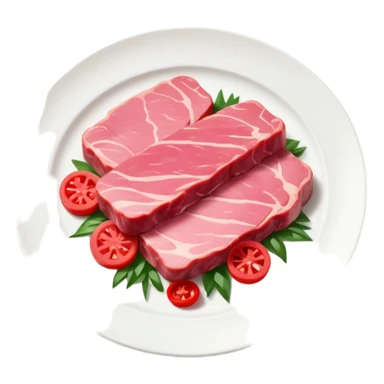 impressionist SPAM meat  claude monet paris spring landscape  sticker