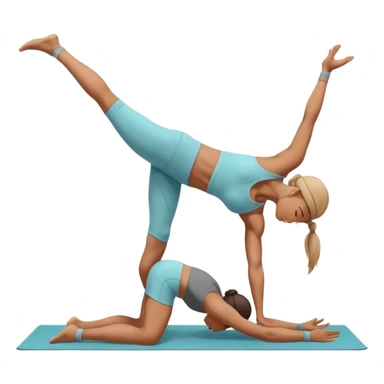 yoga bending back backwards sticker