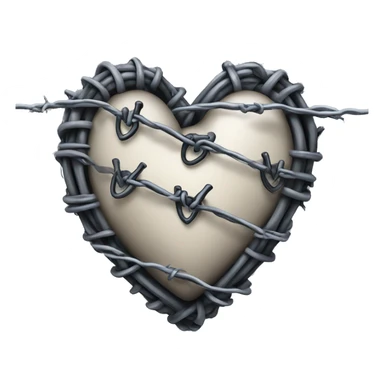 gothic heart with barbed wire sticker