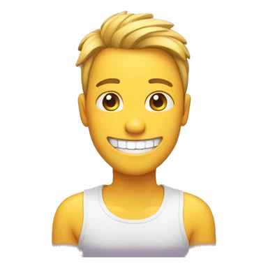 smiling with teeth sticker