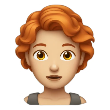 tired redheaded woman sticker