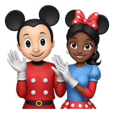 Mickey and minie mouse  sticker