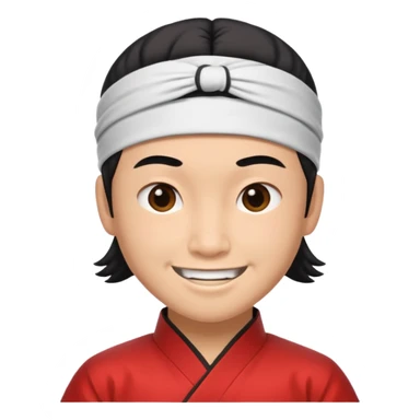 comedic kung fu fighter with headband sticker