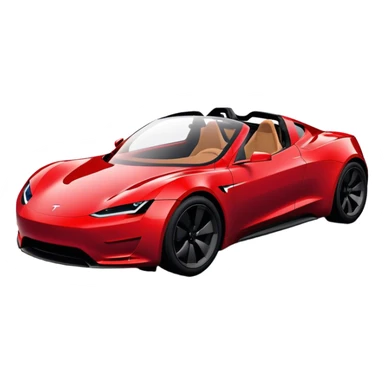 Tesla Roadster - Tesla (Model Year: 2020) (Iconic colour: Dark Red) sticker