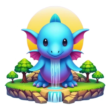 divine complex colorful bright vibrant aesthetic-scenic-Fakémon-creature sticker