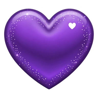 dark purple heart with glitter sticker