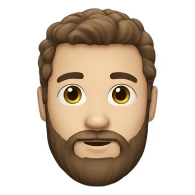 Daniel nass, brazilian, white skin, not so much straight brown hair, bearded sticker