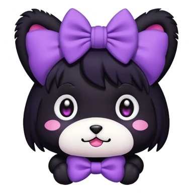 cute kuromi with bow sticker