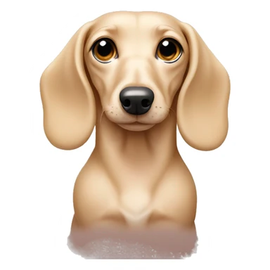 Cream dachshund sticker