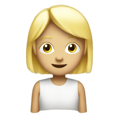 talking blond child with two speech bubbles near sticker