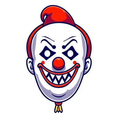 scary clown sticker