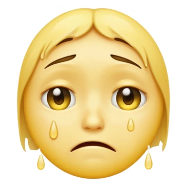 very very very very very very sad yellow faced emoji with lots and lots and lots of tears sticker