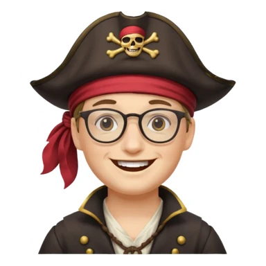 Pirate nerd sticker