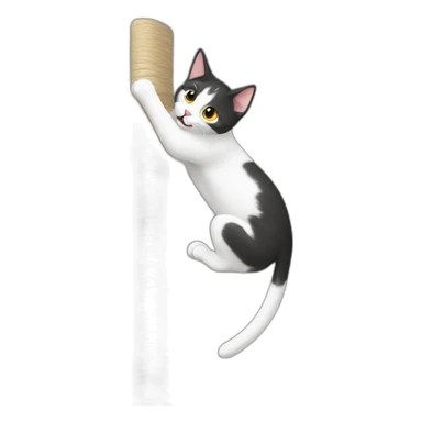 cat climbing sticker