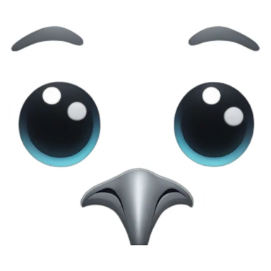 The seagull's face laughs with tears in his eyes like an emoji sticker