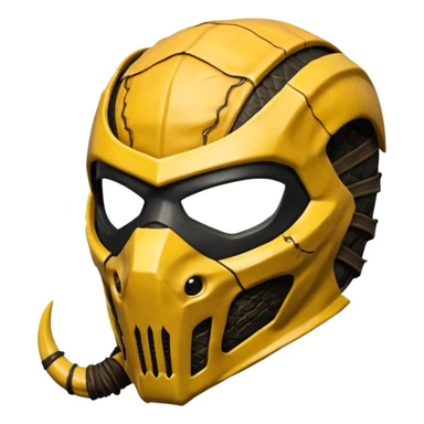 mortal kombat scorpion mask sticker