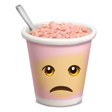 Light pink Cereal with milk sticker