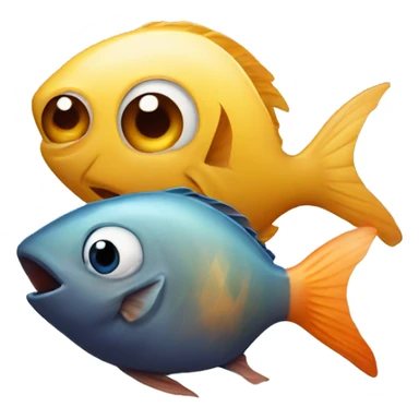 C and D with a little fish in the center sticker