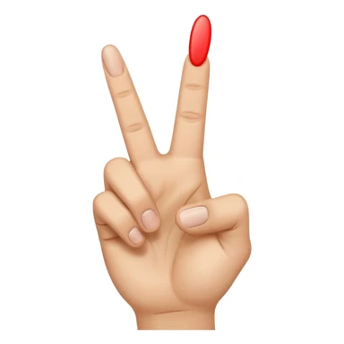 Two fingers hand middle to be on and others off sticker