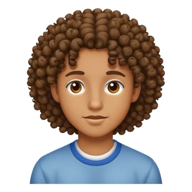 Teenager with curly hair and brown skin sticker