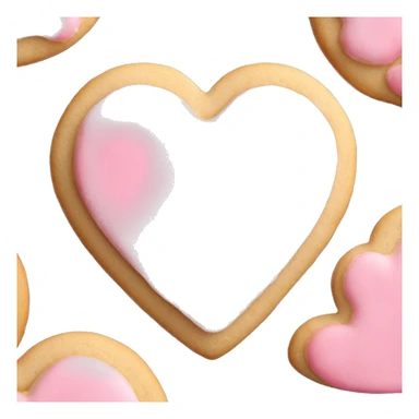 Heart shaped Sugar Cookie with pink frosting  sticker