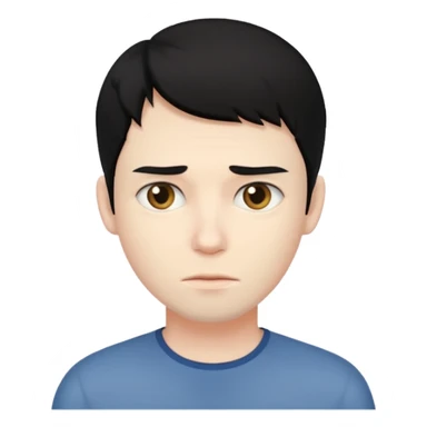 black haired ugly man sticker